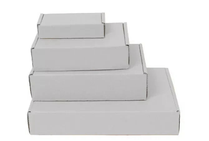 White Postal Cardboard Boxes Shipping Mailing Small Medium Parcel Packaging Gift