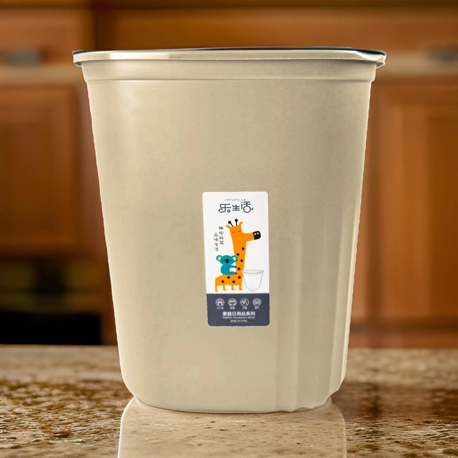 7L Plastic Waste Paper Bin – Square Dustbin for Kitchen, Office & Bathroom