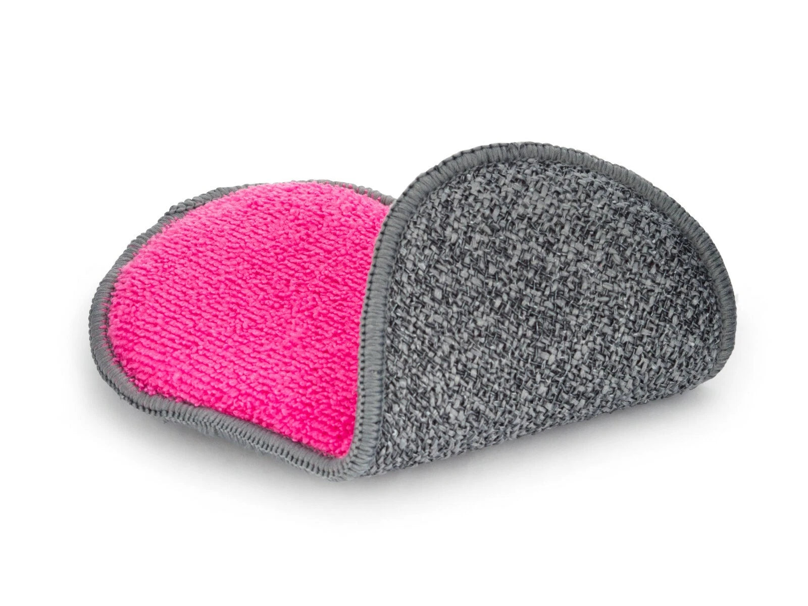 2 Microfibre Sponge Scourer Kitchen Cleaning Pads Non Scratch Dual Side Scrubber