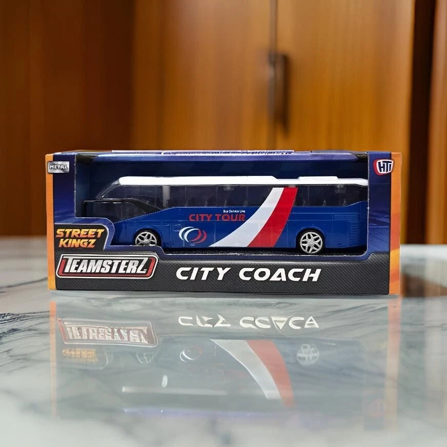 Teamsterz City Coach Airport Bus DieCast Toy Vehicles Kids Girls Boys Toys Gift