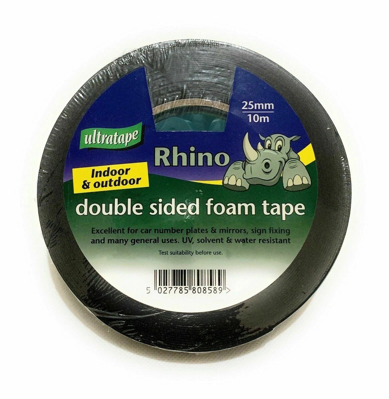 Double Sided Foam Tape 10m Strong Mounting Adhesive Car Indoor Outdoor Black