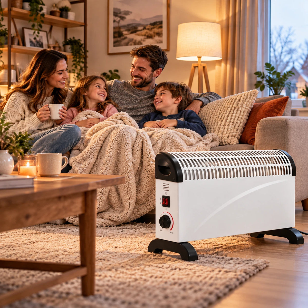 Electric Portable Convector Heater 3 Adjustable Heat 2000W For Home Office