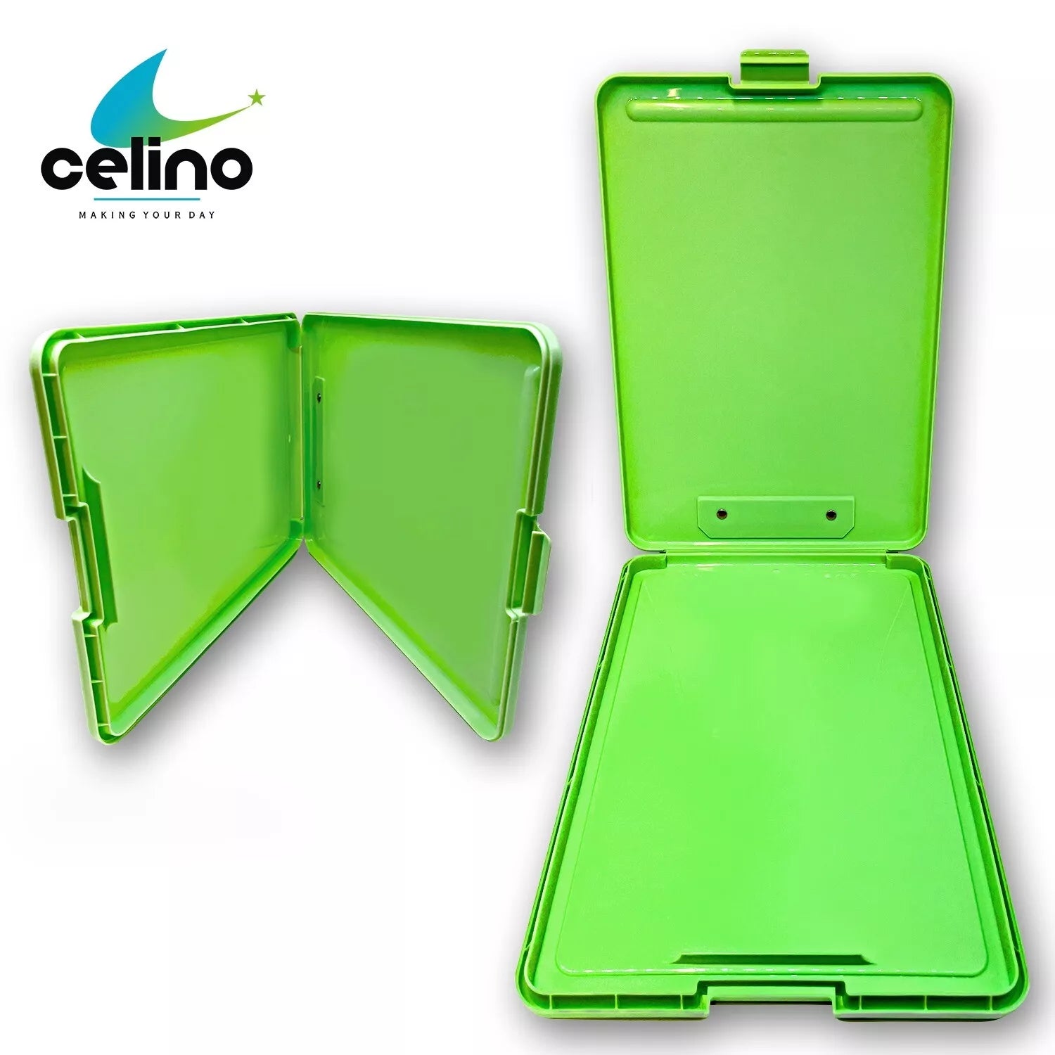 A4 Clipboard with Storage Box – Durable Plastic Document Folder File Organizer | Writing Pad & Filing Clipboard for Office, School & Exams