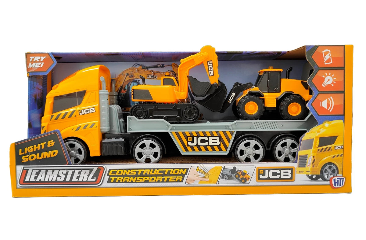 JCB Construction Vehicles Transporter Large Truck Excavator Kids Boys Toys NEW