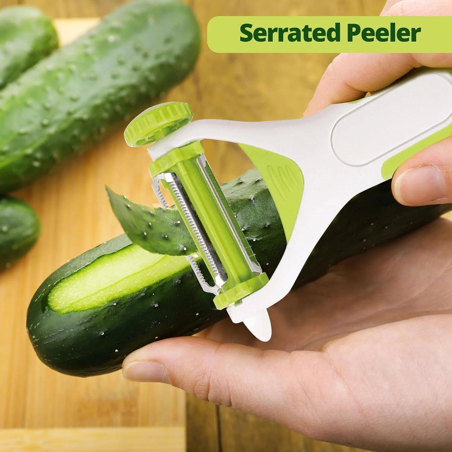 3-in-1 Potato & Vegetable Peeler – Fruit Cutter, Julienne Slicer & Kitchen Gadget Tool