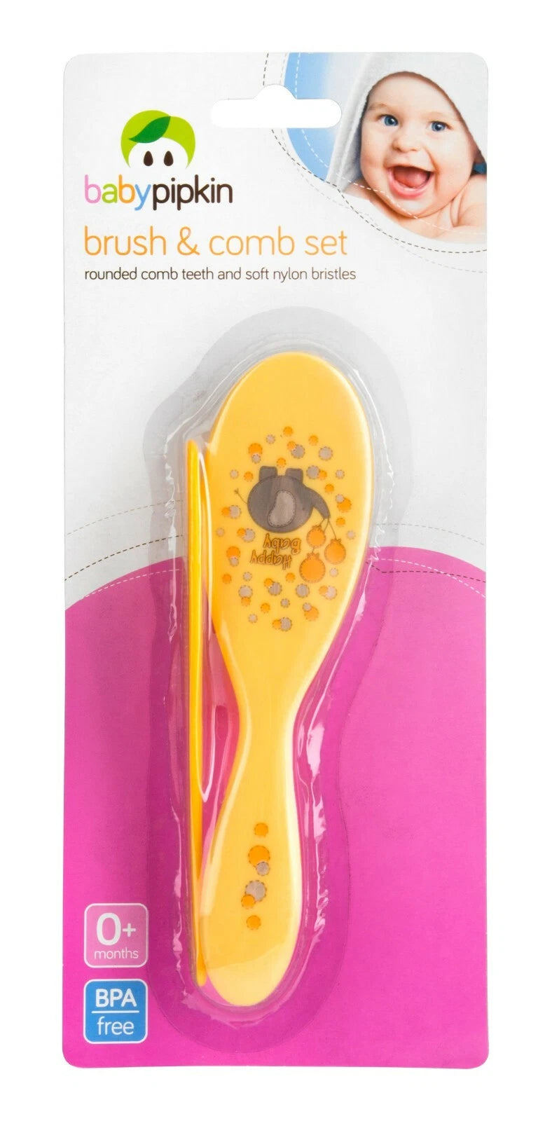 Baby Hair Brush & Comb Set Grooming Kit Infant Soft Gentle Bristles Rounded Comb