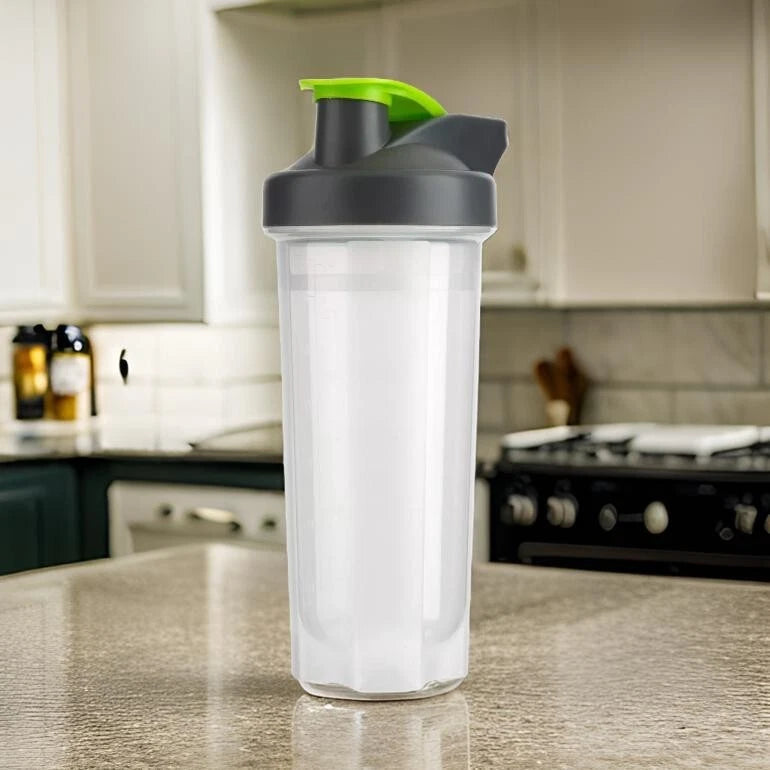 Protein Shaker Bottle 700ml Flip Lid Whey Mixer Pre Workout Sports Gym BPA Free