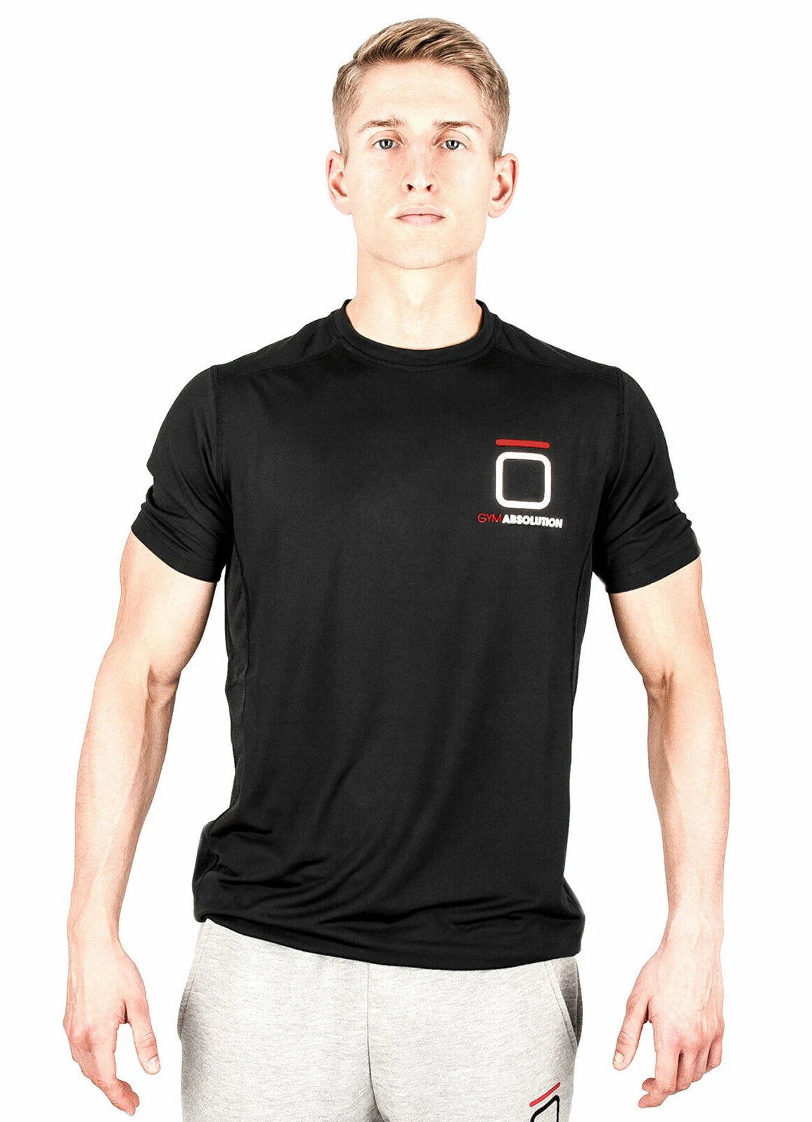 Mens T Shirts Short Sleeve T-shirt Gym Workout Slim Fit Muscle Crew Neck Tee Top