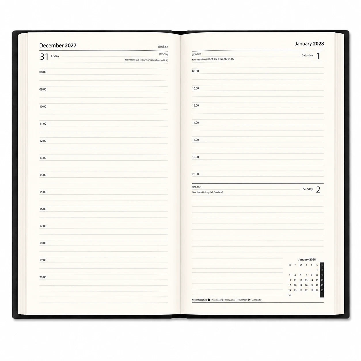 2027 Diary A4 A5 Page a Day or Week To View Padded Cover Dairy Diaries Office