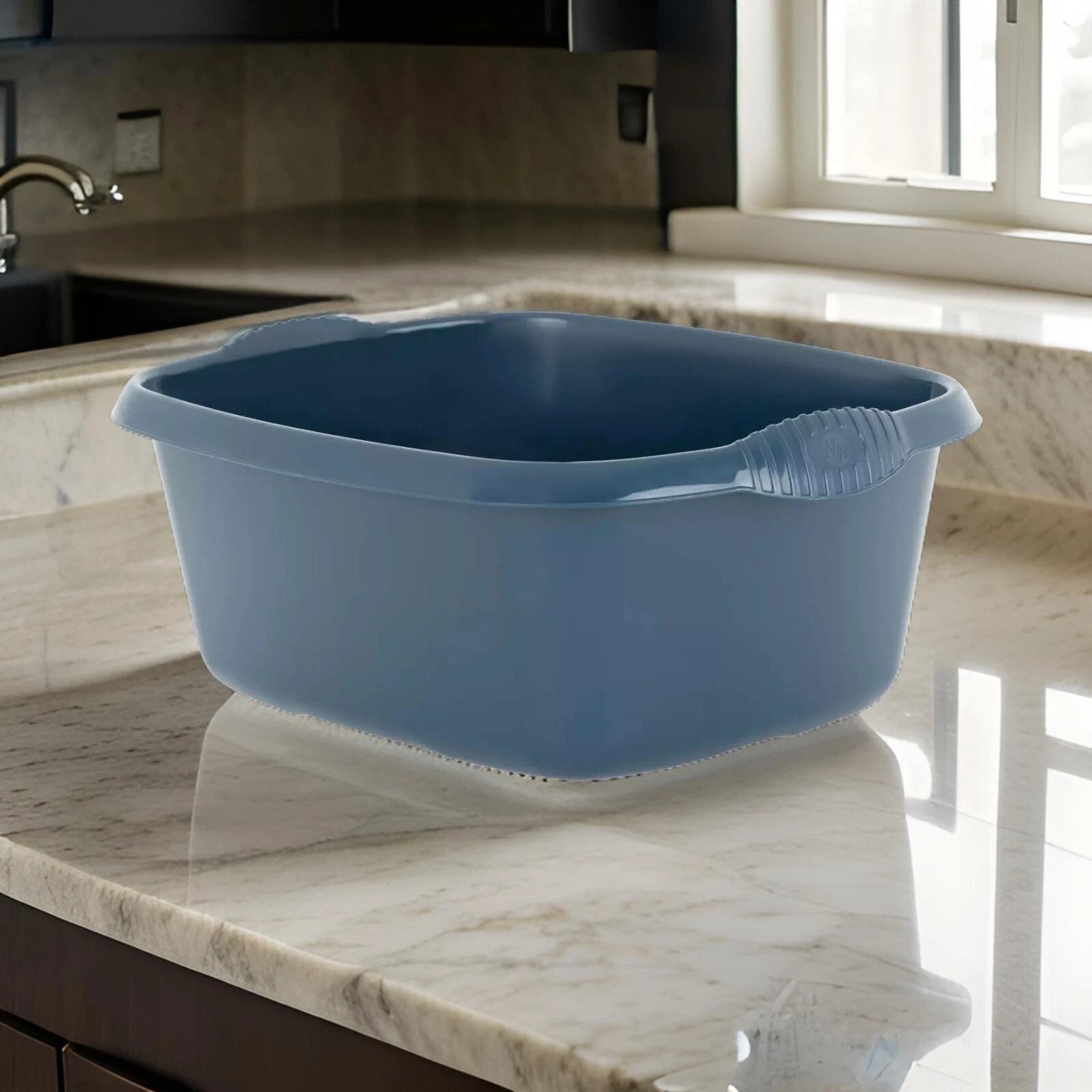 12L Washing Up Bowl Plastic Kitchen Basin Sink Mixing Cutlery Tidy Rectangular