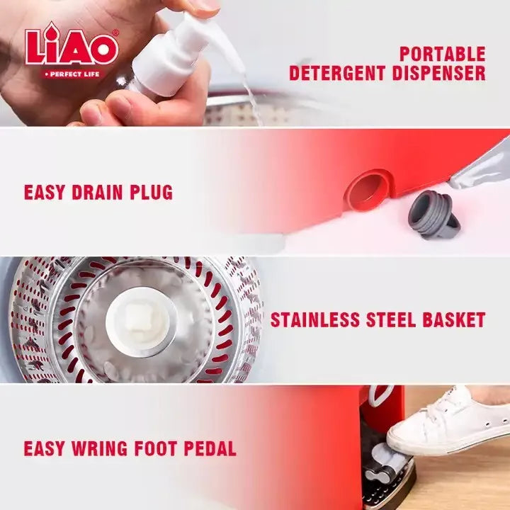 Microfibre Spin Mop and Bucket Set – Foot Pedal Floor Cleaning System for Wood, Tile & Laminate Floors