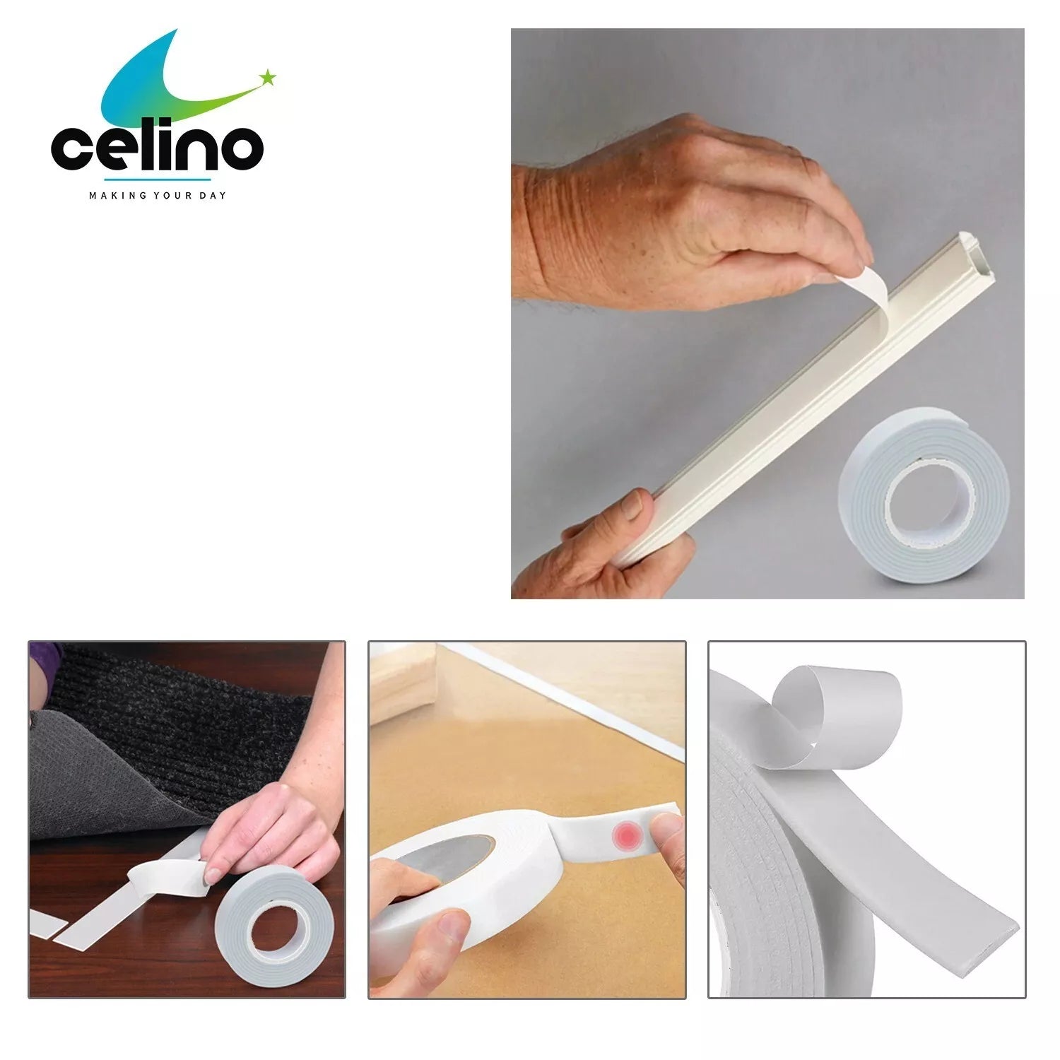 Double Sided Tape Heavy Duty Mounting Foam Tape Strong 18mm x 2m Wall Picture