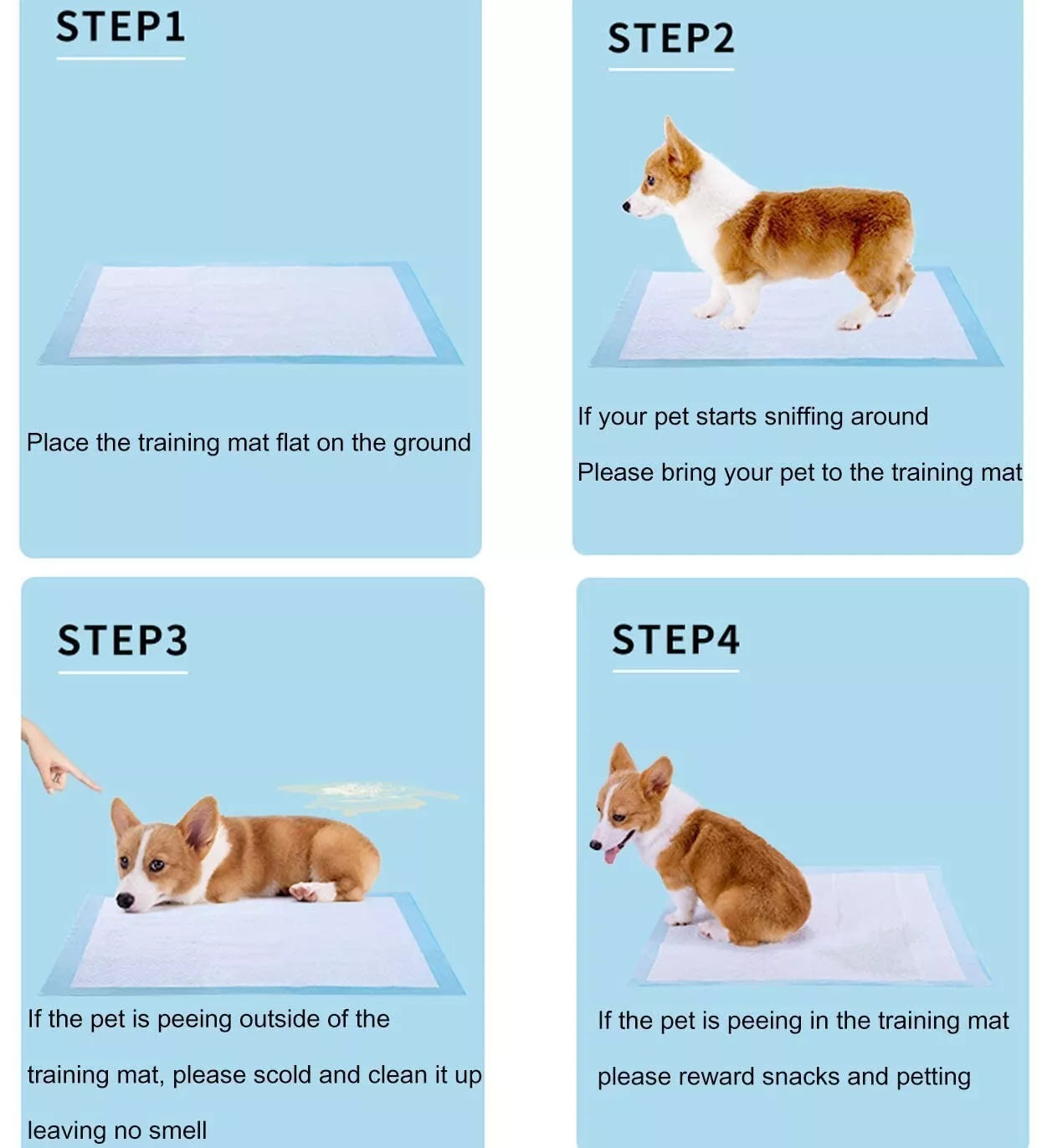 50 Pack Puppy Training Pads – Heavy Duty Super Absorbent Fast Drying Dog Toilet & Pee Pads