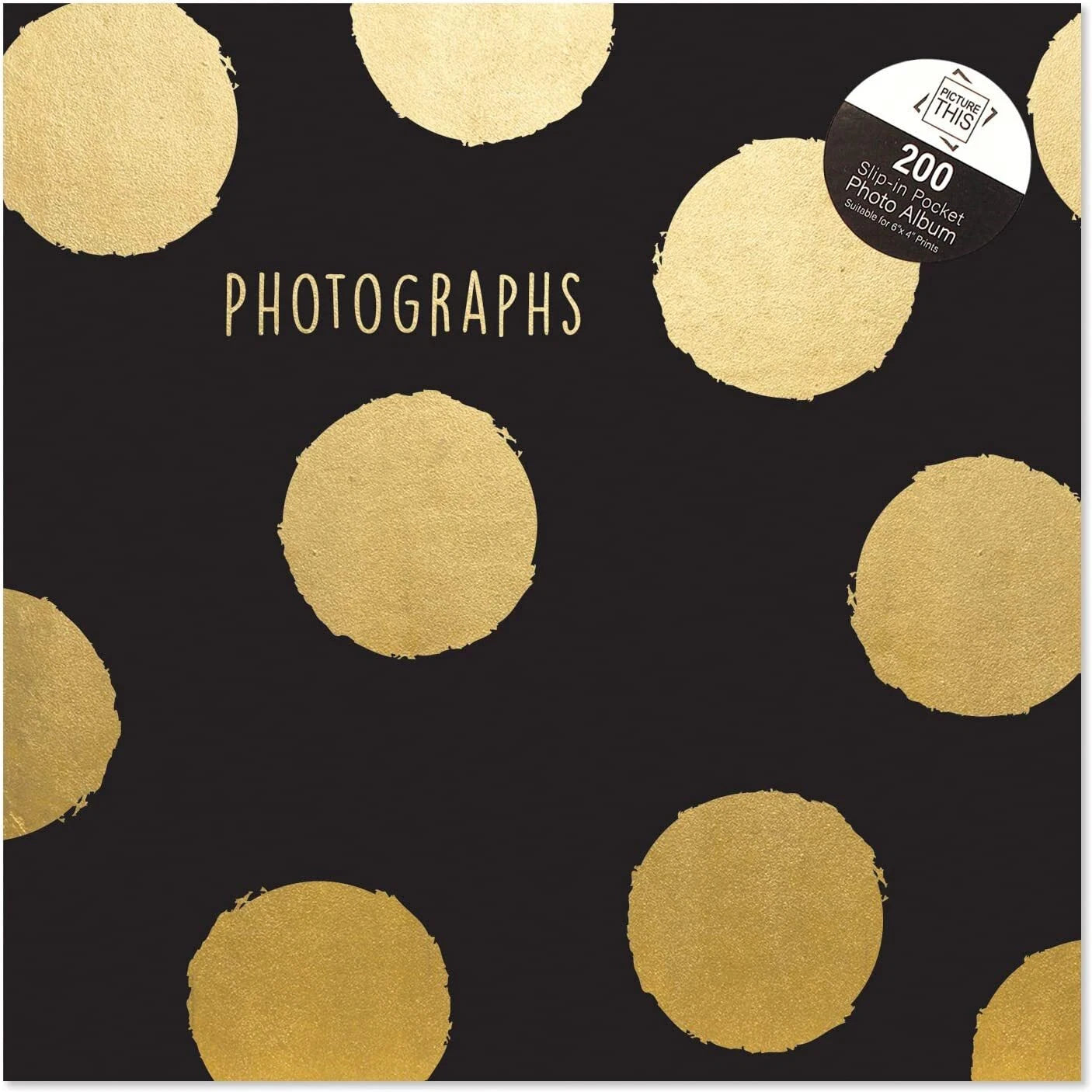 Polka Dot Photo Album 6x4 Inch Holds 200 Photos – Slip-In Memo Picture Album for Memories & Special Occasions