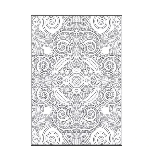 2pk A4 Colouring Books Flowers Anti-Stress Mind Relaxing Travel Therapy Books