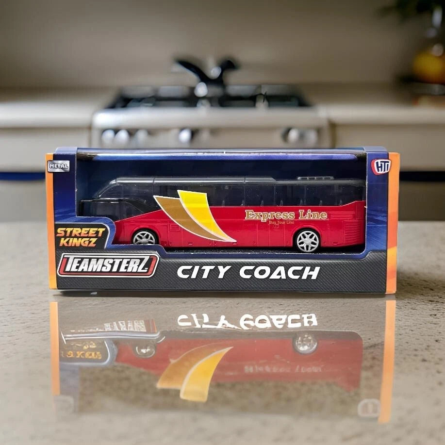 Teamsterz City Coach Airport Bus DieCast Toy Vehicles Kids Girls Boys Toys Gift