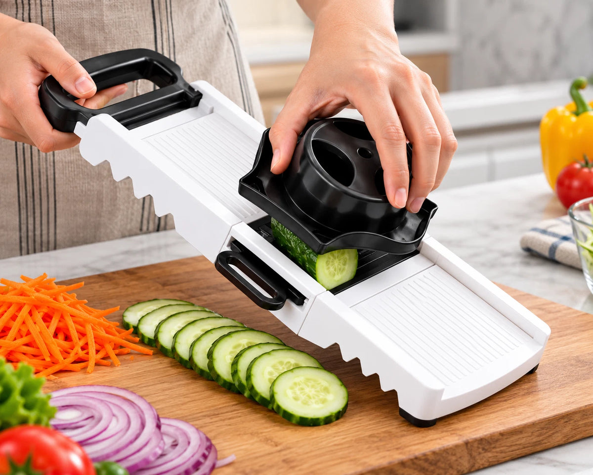 6 in 1 Mandoline Slicer Vegetable Cutter Grater Julienne Potato Slicer Shredder