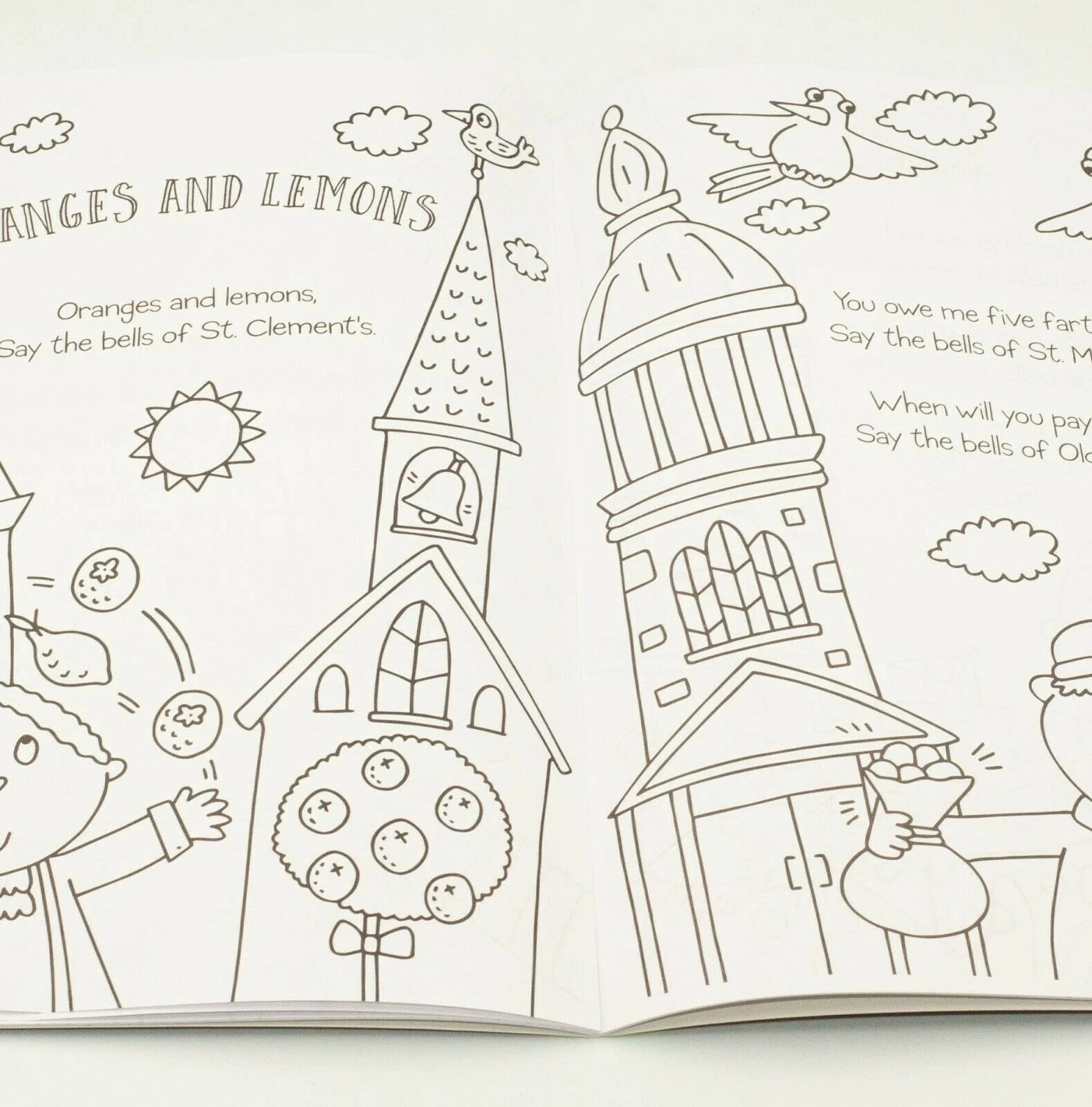 A4 Kids Colouring Book Nursery Rhymes Children Girls Boys Activity Travel Fun