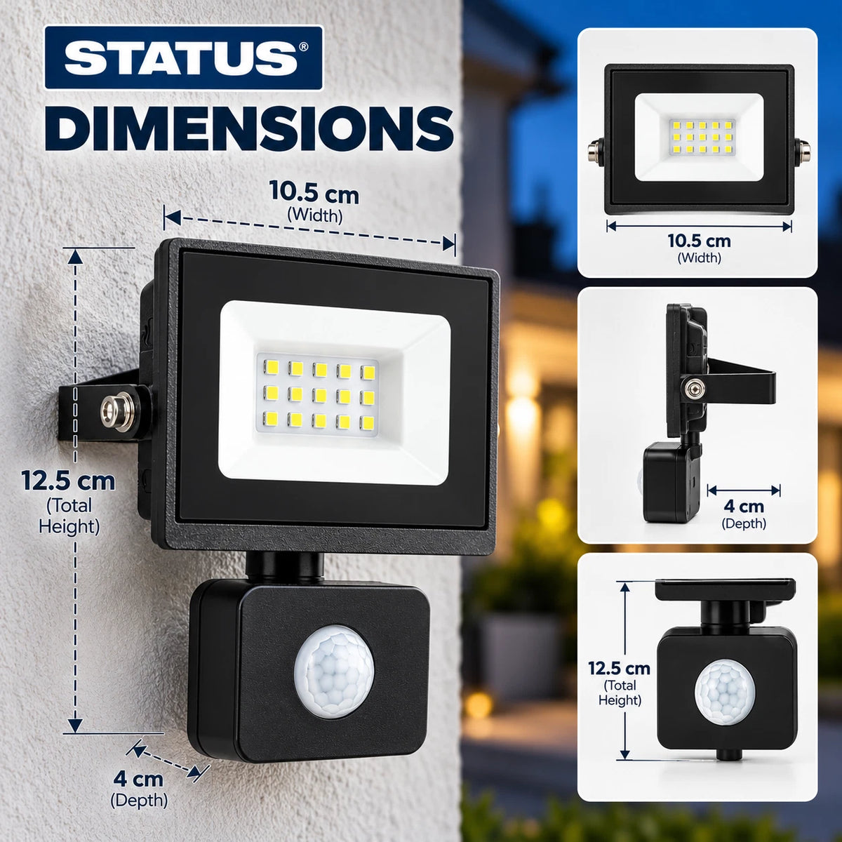 10W LED Floodlight Outdoor Security PIR Motion Sensor Light IP65 Waterproof