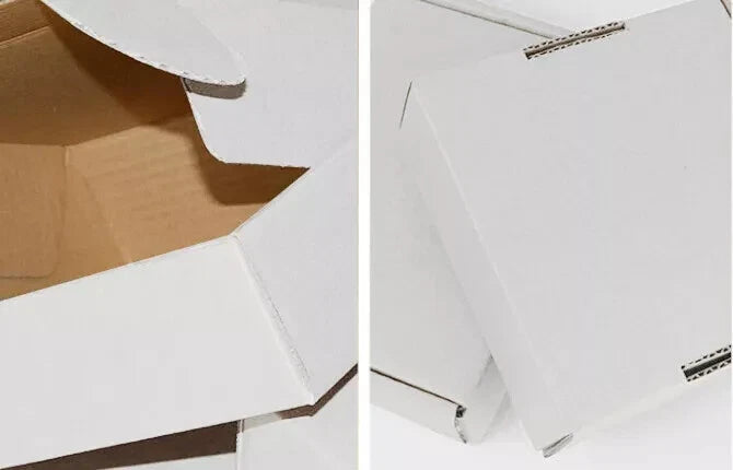 White Postal Cardboard Boxes Shipping Mailing Small Medium Parcel Packaging Gift