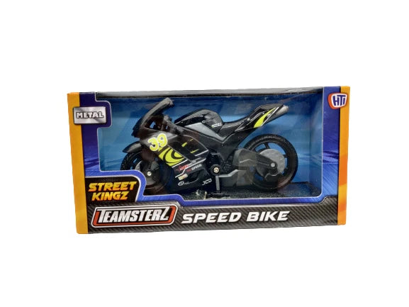Teamsterz Speed Motorbike Toy – Plastic Racing Motorcycle Model for Kids, Boys Toy Bike for Imaginative Play & Gift