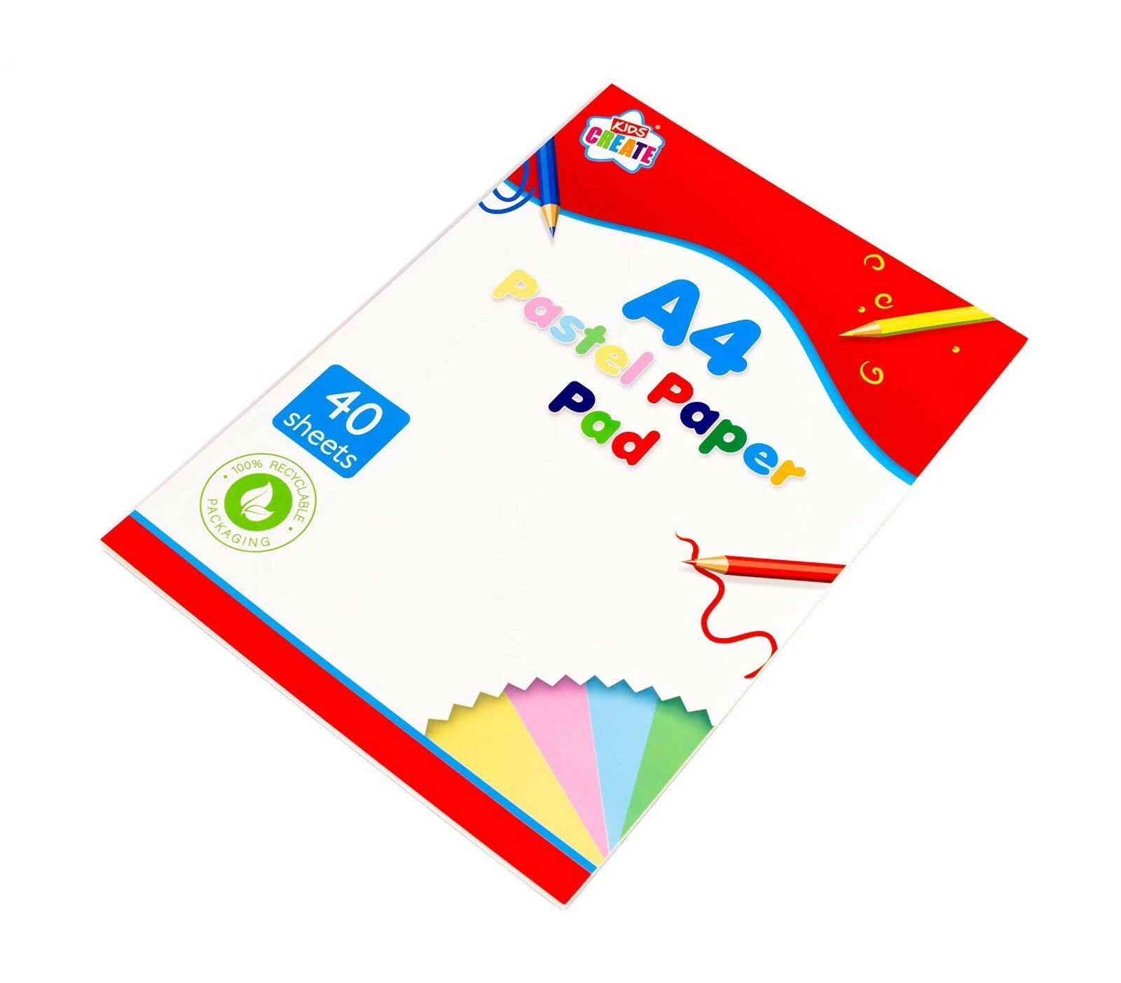 Mixed Pastel Colour - Craft Sheets - A4 Assorted Coloured Paper - 40 Sheets Pack