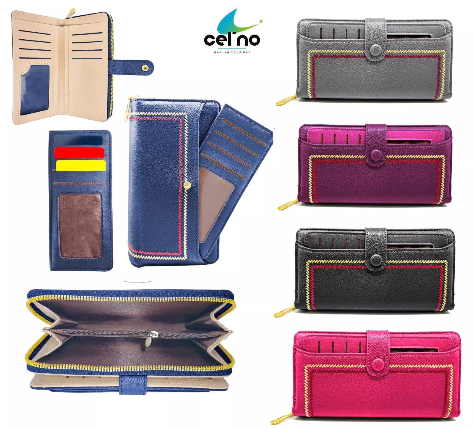 Women Wallet Money Purse Ladies PU Leather Zipper Coin Phone Card Holder UK