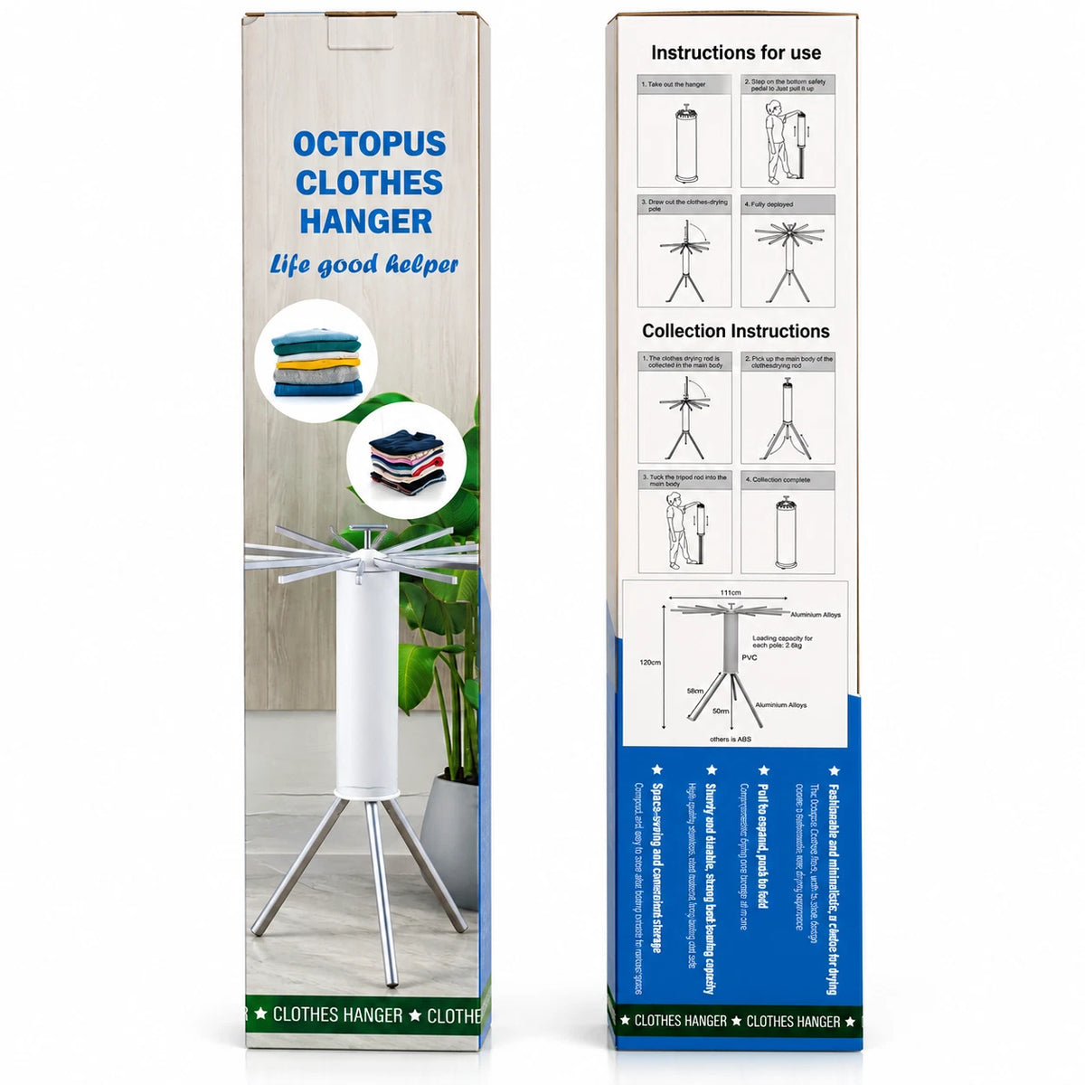 Foldable Clothes Airer Indoor Portable Laundry Clothes Dryer Rack Space Saving