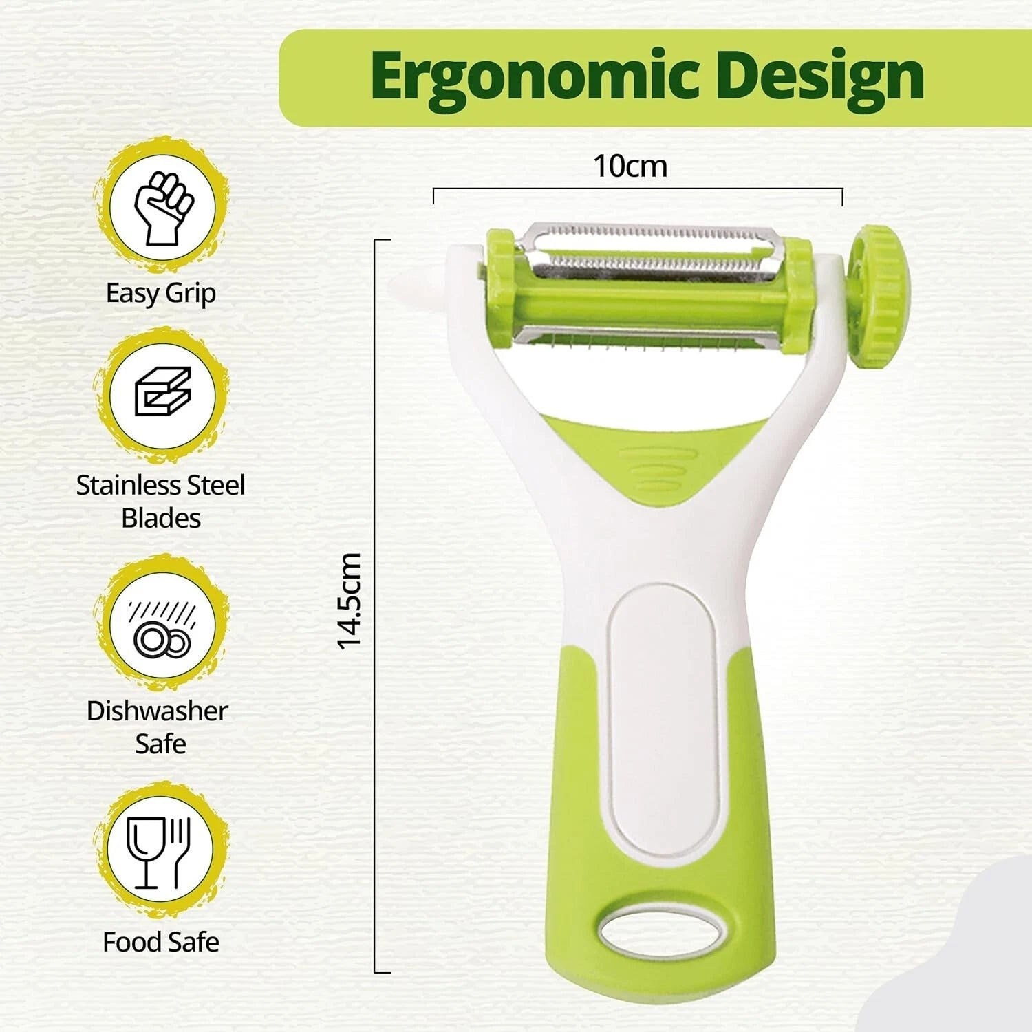 3-in-1 Potato & Vegetable Peeler – Fruit Cutter, Julienne Slicer & Kitchen Gadget Tool