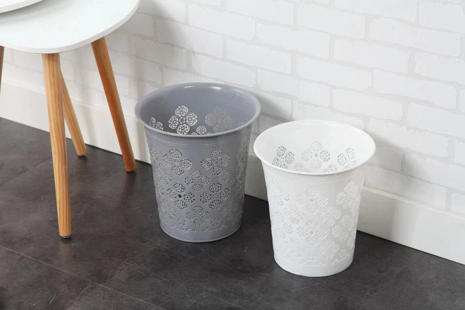 8L Waste Paper Bin Office Bedroom Bathroom Home Floral Rubbish Kitchen Dustbin