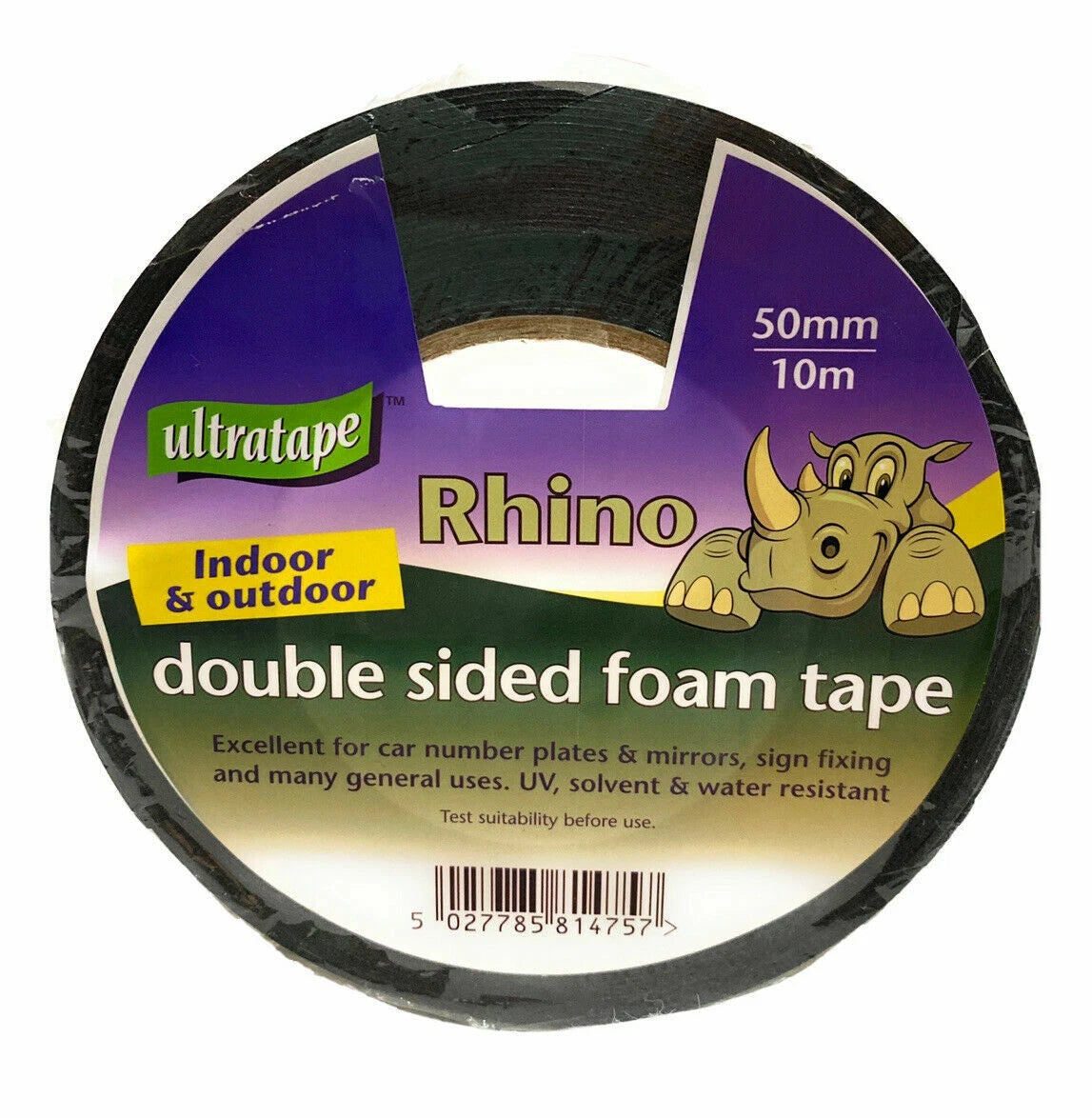 Double Sided Foam Tape 10m Strong Mounting Adhesive Car Indoor Outdoor Black