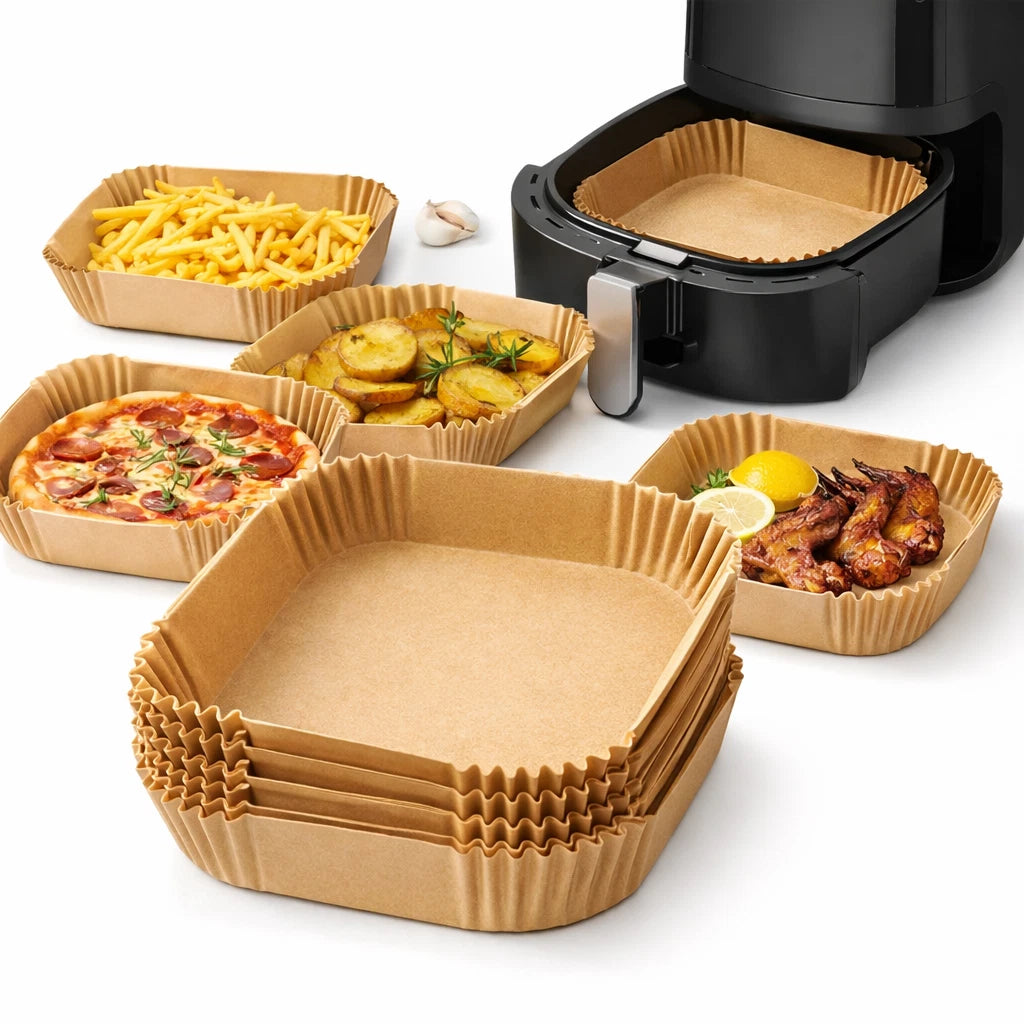50pc Air Fryer Liners Square Disposable Airfryer Parchment Paper For Ninja Tower