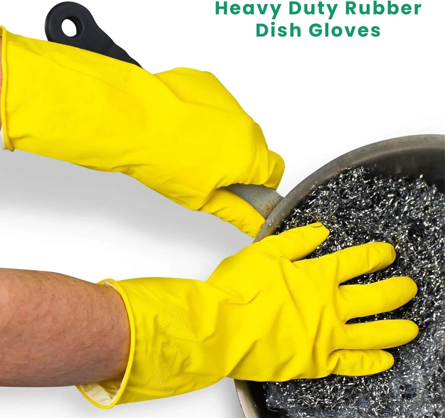 2 Pairs Rubber Gloves Cleaning Car Window Dish Washing up Kitchen Bathroom NEW