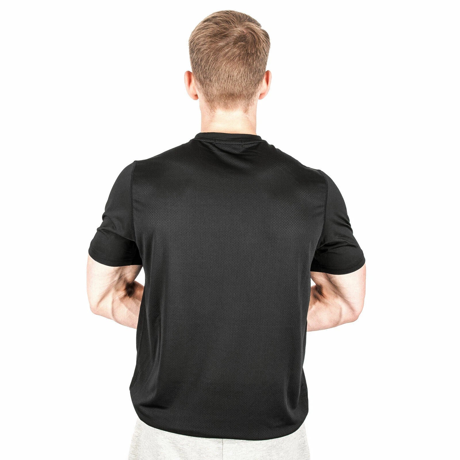 Mens T Shirts Short Sleeve T-shirt Gym Workout Slim Fit Muscle Crew Neck Tee Top