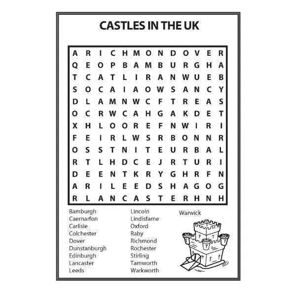 A4 Wordsearch Puzzle Book For Adults Kids Large Print Activity Travel Quiz