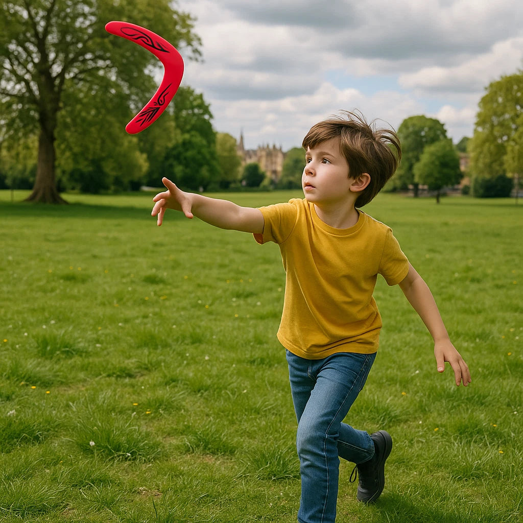 Neon Colour Boomerang Toy 40cm Summer Garden Beach Outdoor Fun Kids Toys Gift