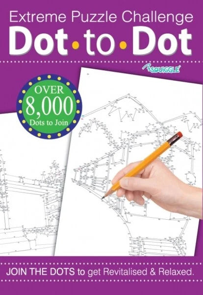 A4 Dot To Dot Adults Book Extreme Puzzle Anti-Stress Challenging Activity Book