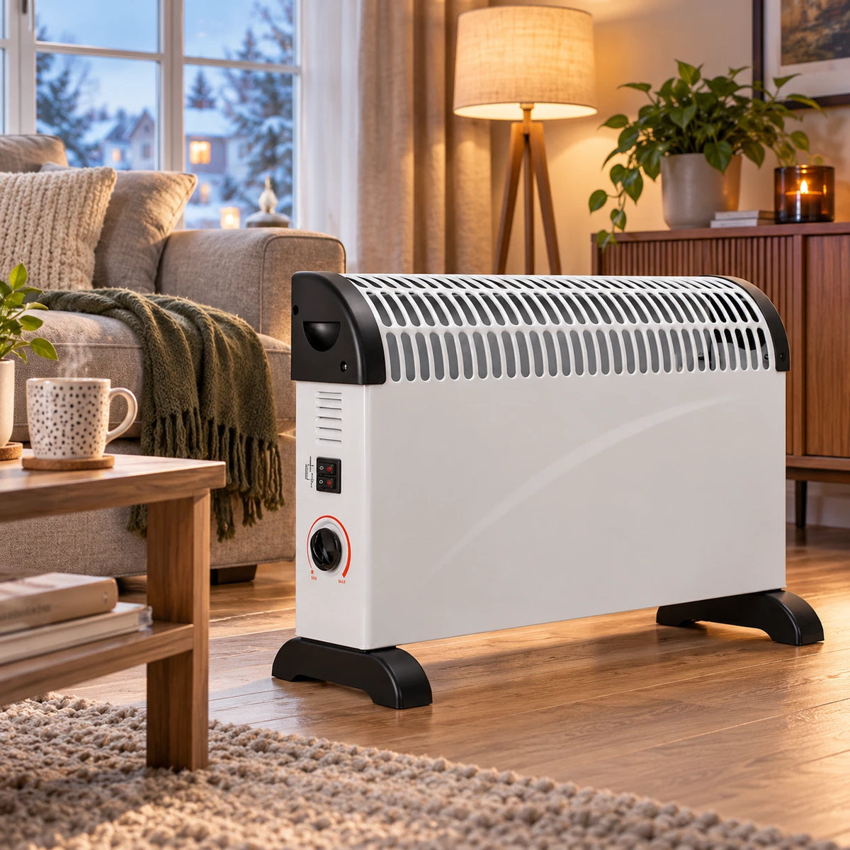 Electric Portable Convector Heater 3 Adjustable Heat 2000W For Home Office