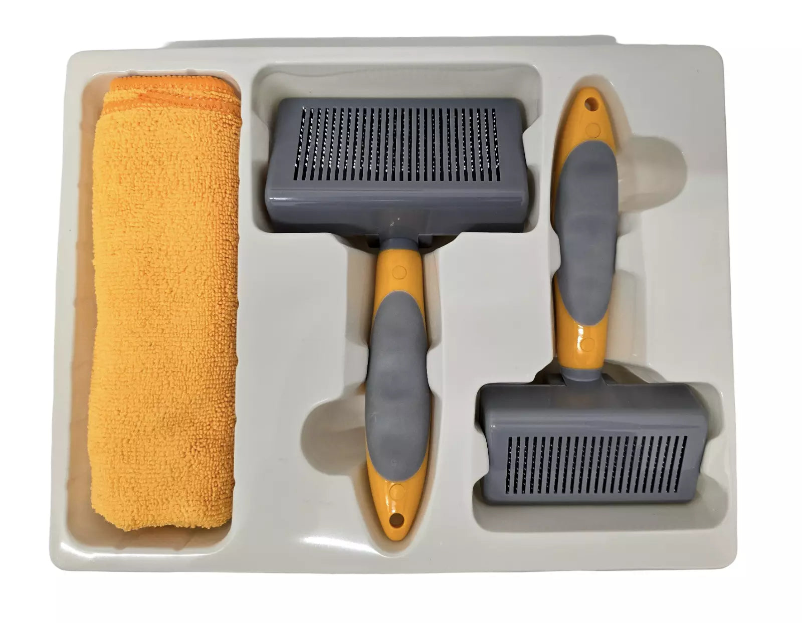 2pk Pet Hair Remover Self Cleaning Slicker Brush For Cats Dog Pet Grooming Tool