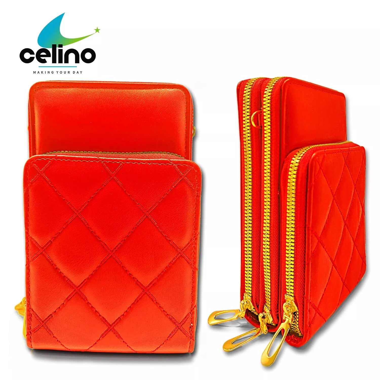 Women Cross Body Bag PU Leather Purse Wallet Pouch Mobile Strap Phone Holder UK