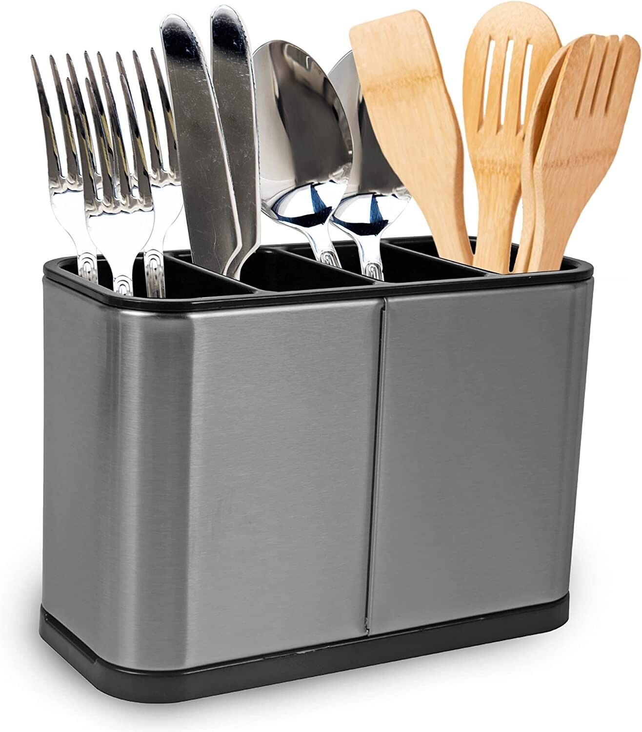 Kitchen Cutlery Holder Utensils Spoon Fork Storage Rack Organiser Countertop Box