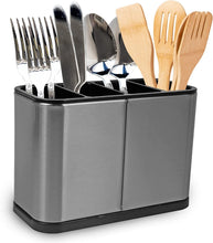 Load image into Gallery viewer, Kitchen Cutlery Holder Utensils Spoon Fork Storage Rack Organiser Countertop Box
