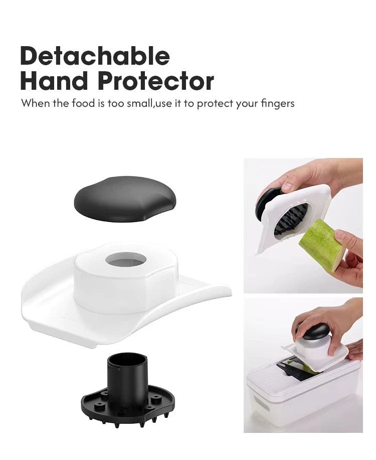 7-in-1 Vegetable Chopper with Container Multi-Functional Slicer Dicer Grater