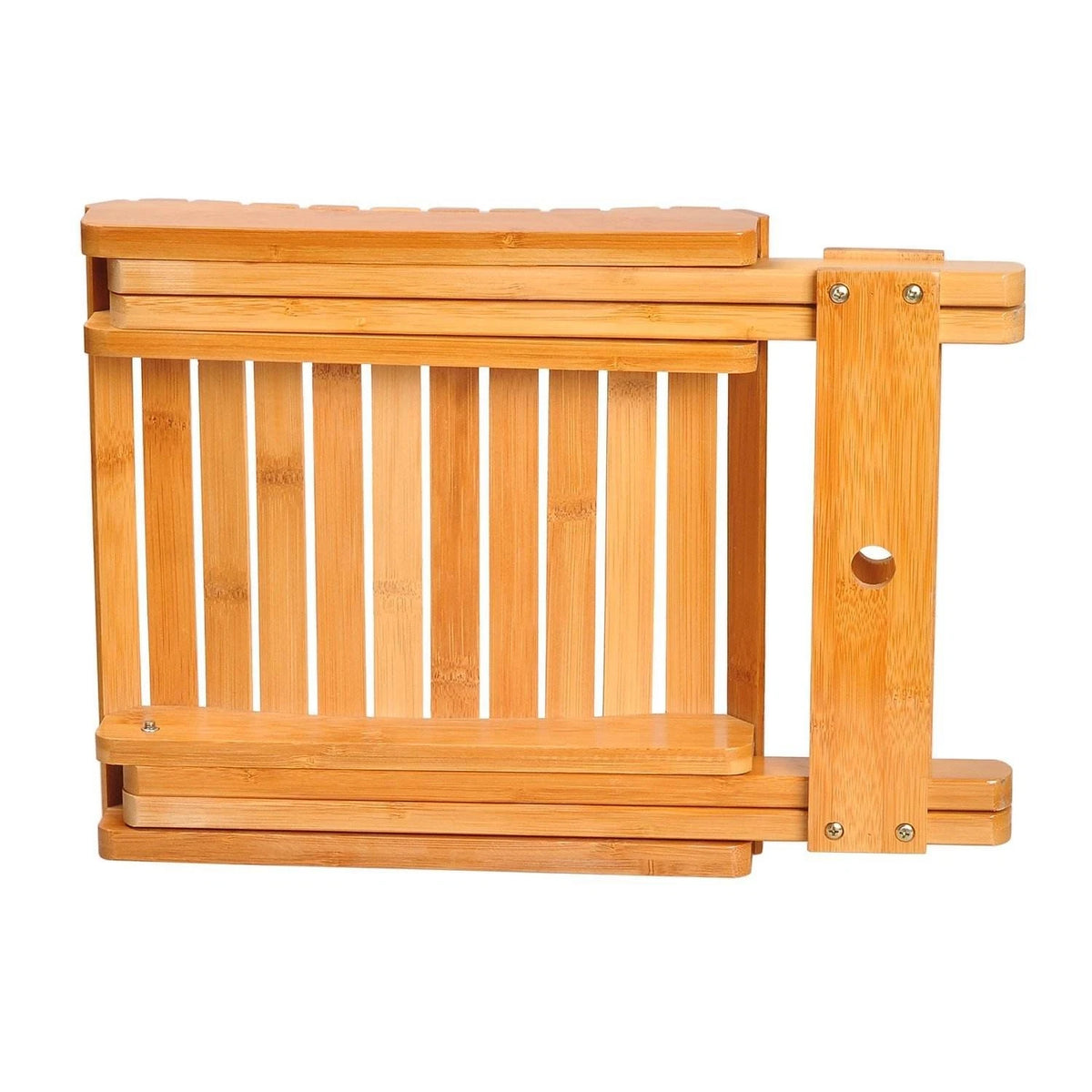 Bamboo Shower Stool Portable Bath Shower Seat Folding Chair Camping Beach Travel