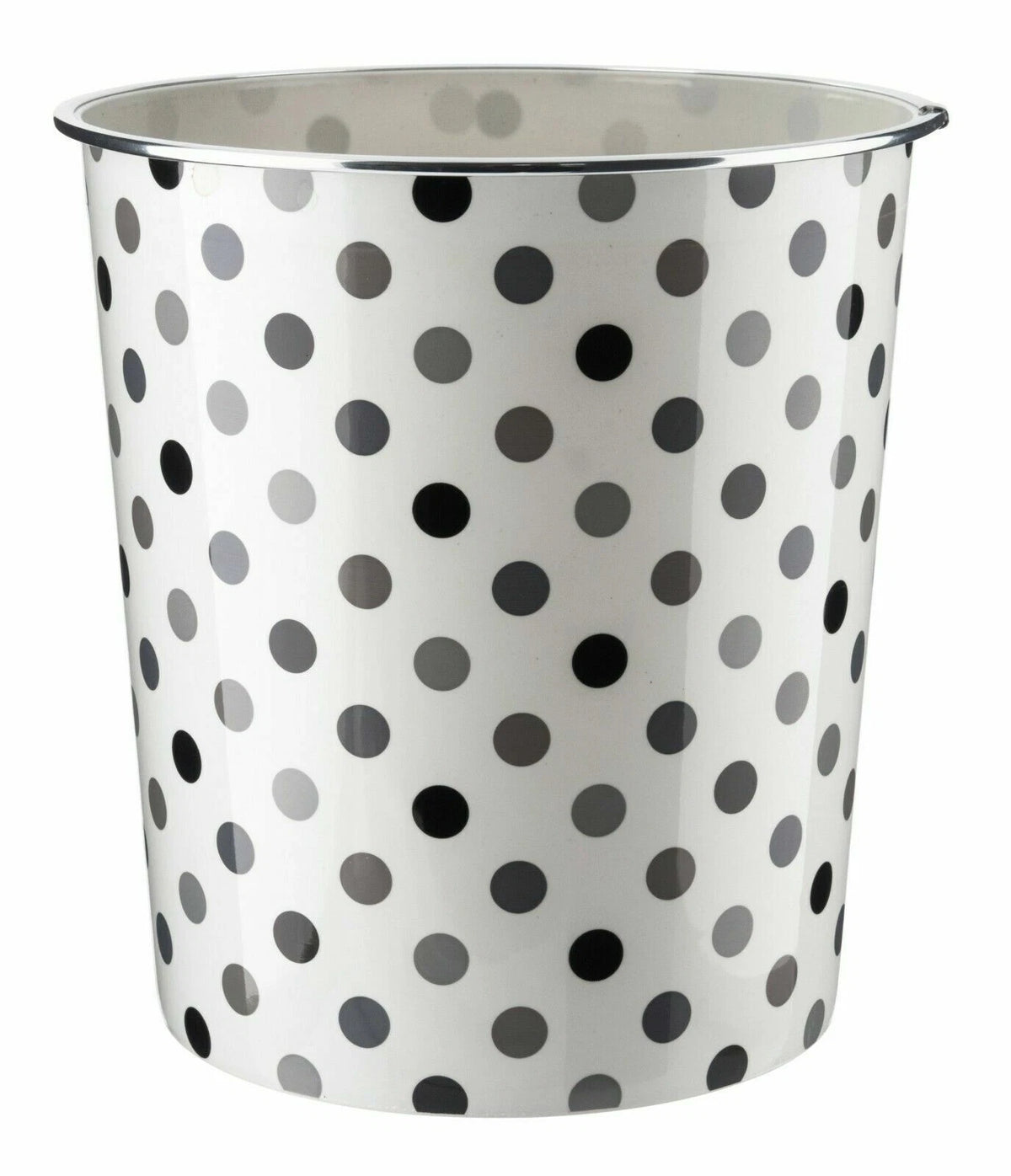 7.7L Waste Paper Dust Bin Rubbish Round Plastic Floral Office Bathroom Kitchen