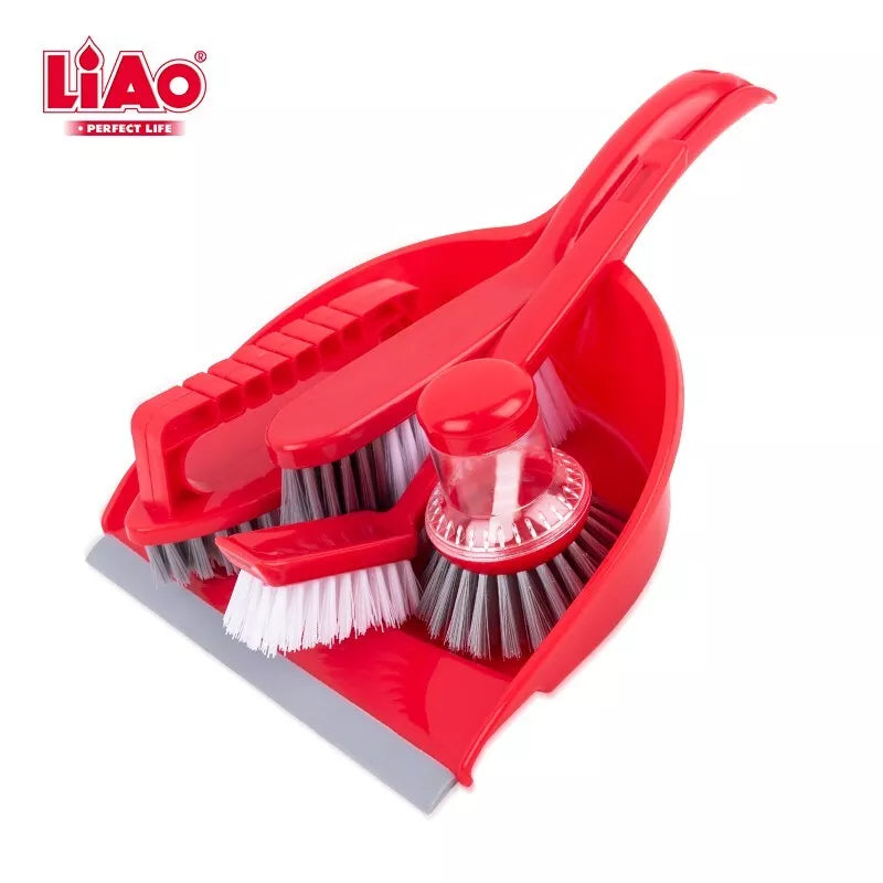 5 Piece Cleaning Set – Dustpan, Brush & Floor Scrubbing Tools for Kitchen, Bathroom & Home Cleaning