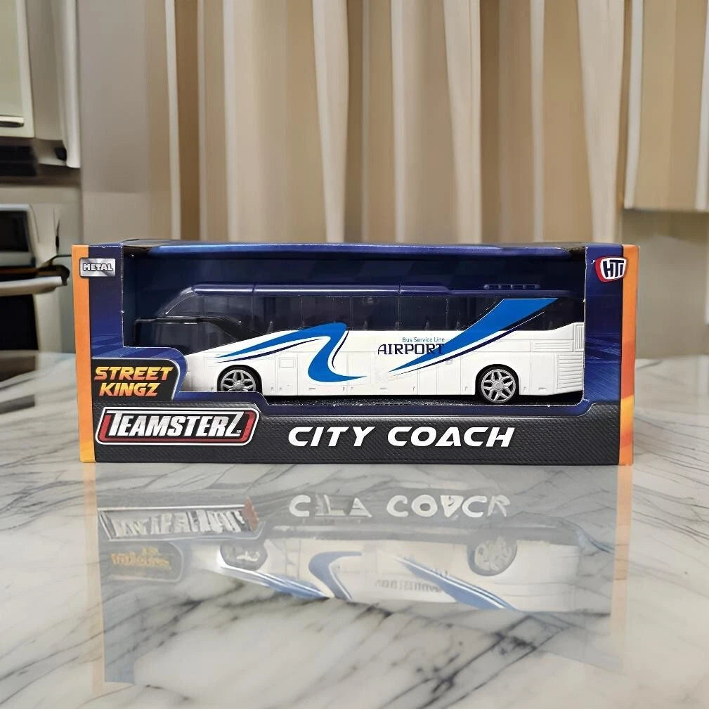 Teamsterz City Coach Airport Bus DieCast Toy Vehicles Kids Girls Boys Toys Gift