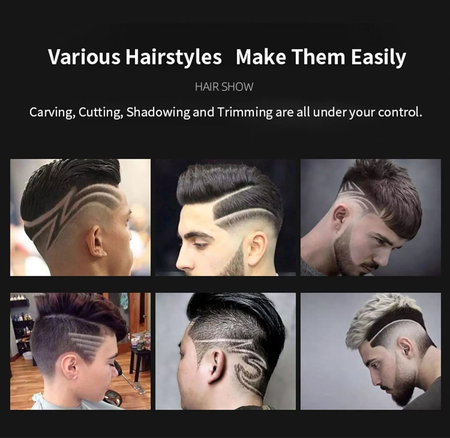 Professional Cordless Hair Trimmer for Men – Electric Beard Trimmer, Hair Clippers & Grooming Shaver