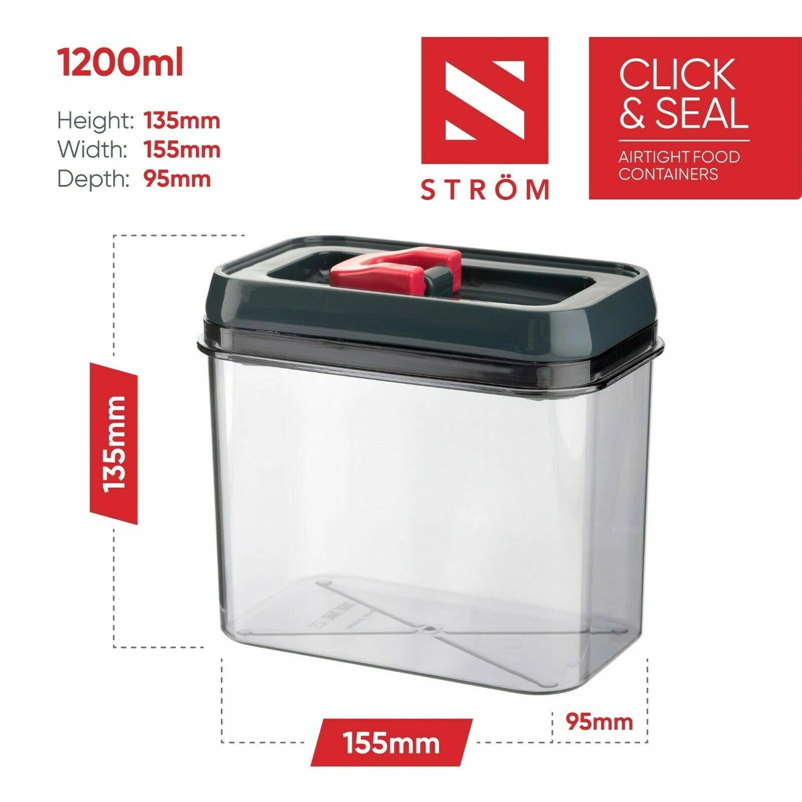 Airtight Food Storage Containers With Lids Kitchen Pantry Organiser BPA Free NEW
