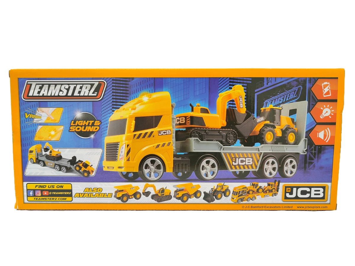 JCB Construction Vehicles Transporter Large Truck Excavator Kids Boys Toys NEW